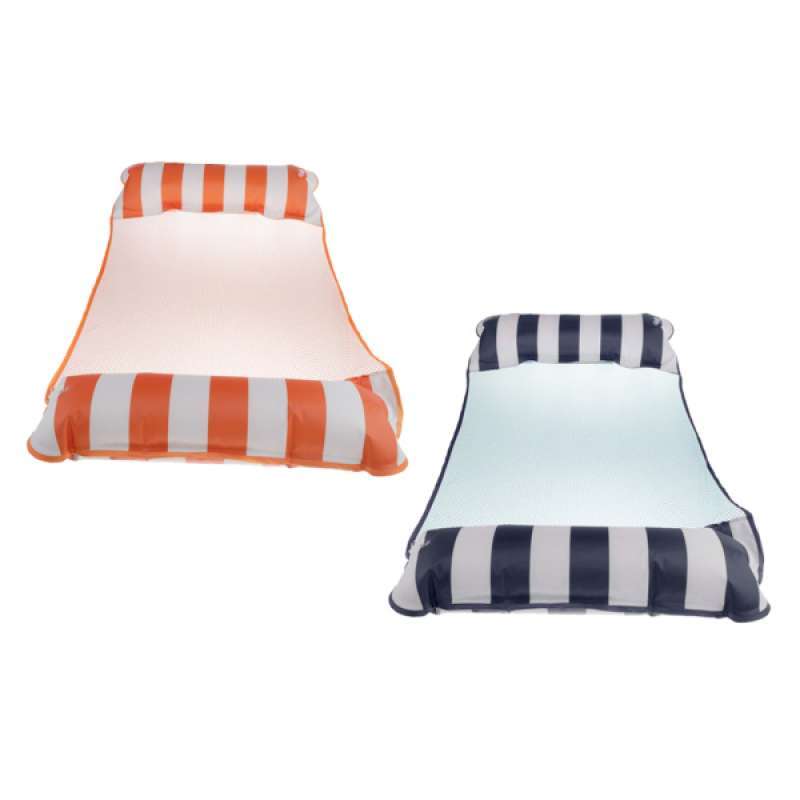 Jual 2x Inflatable Swimming Pool Floating Water Hammock Lounge Chair Orange Navy Terbaru Juli 2021 Blibli