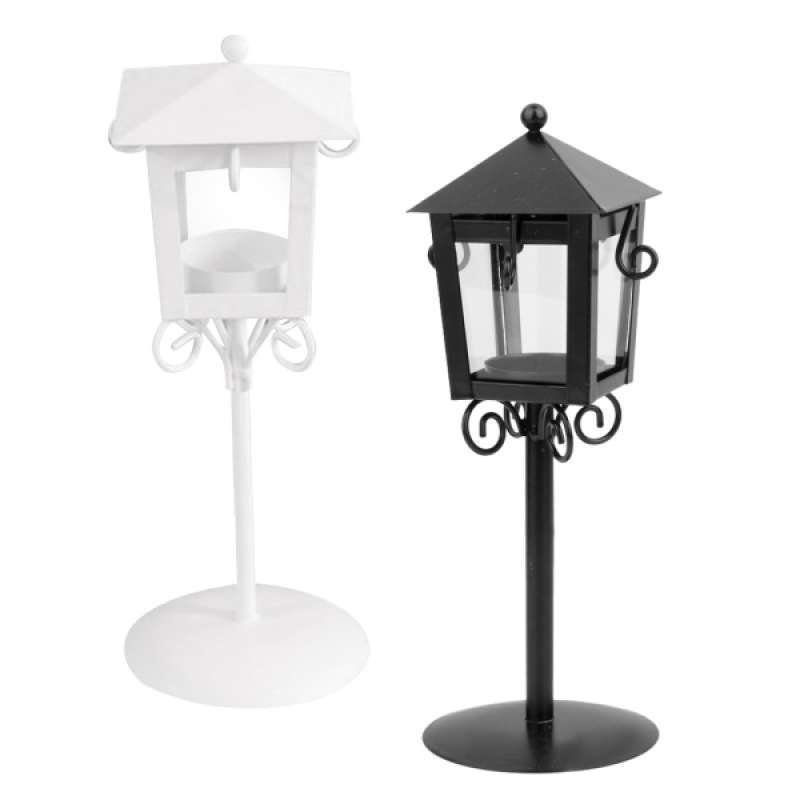 Jual 2x Table Top Metal Candle Holder Retro Style Street Lamp Shape Home Decor Party Table Candlestick Lantern Black White Online Oktober 2020 Blibli Com