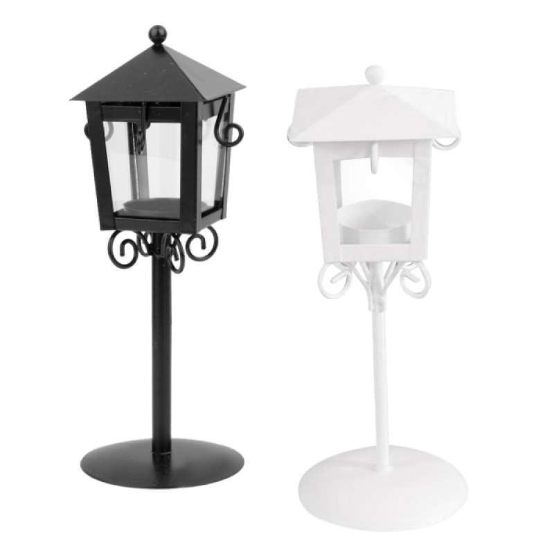 Jual 2x Table Top Metal Candle Holder Retro Style Street Lamp Shape Home Decor Party Table Candlestick Lantern Black White Online Oktober 2020 Blibli Com