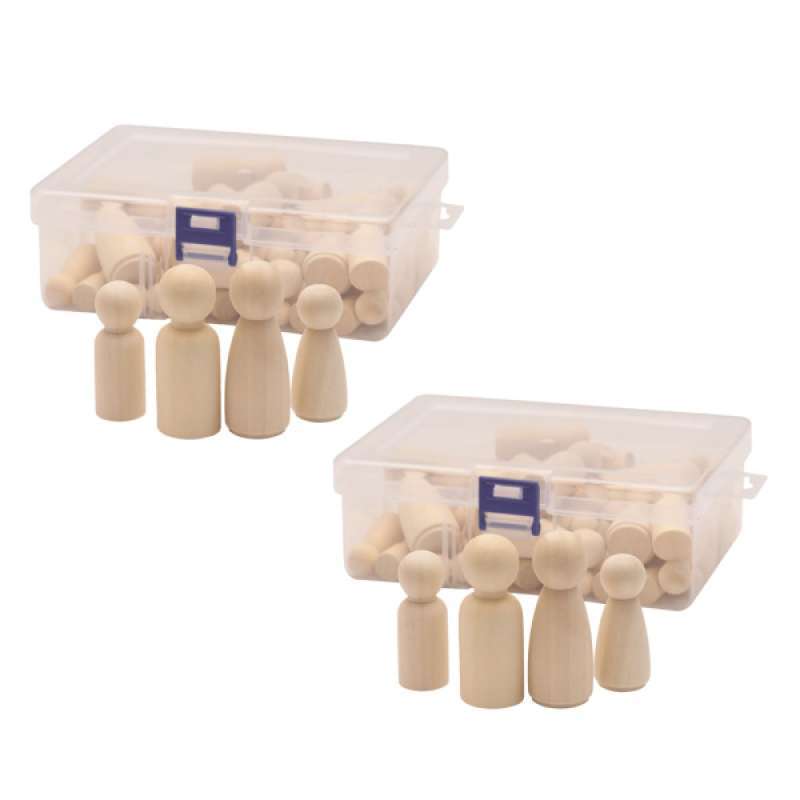 plain wooden peg dolls