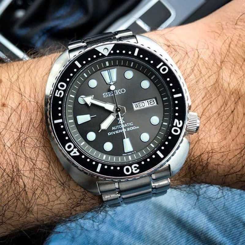Jual Jam Tangan Pria Original Seiko Turtle Grey Anthracite SRPC23