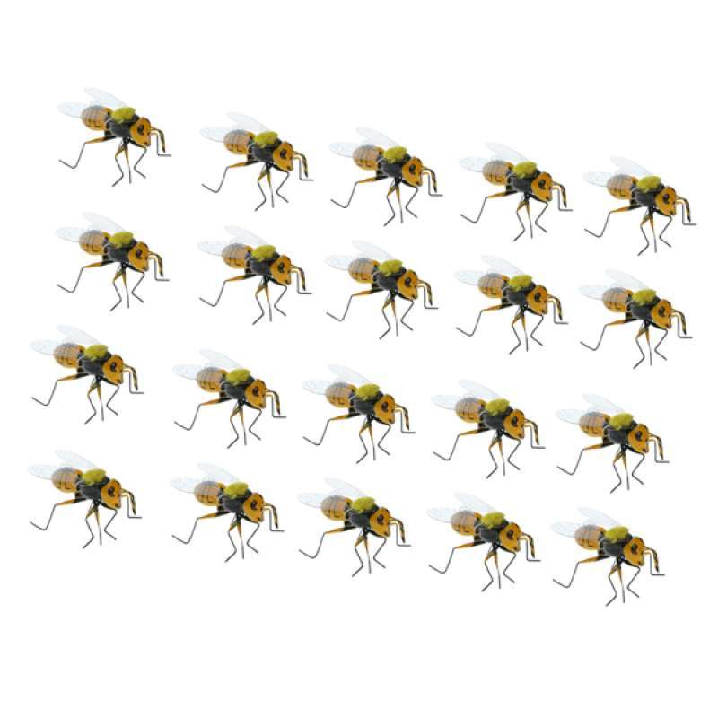 20x Lifelike Simulation Bee Figurines Insect Fridge Magnet Home Lawn Decor