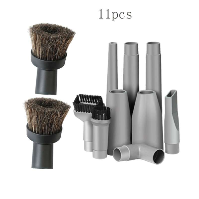 11PCS Vacuum Attachment Accessories Kits Nozzle Head Brushes Tube Connector 