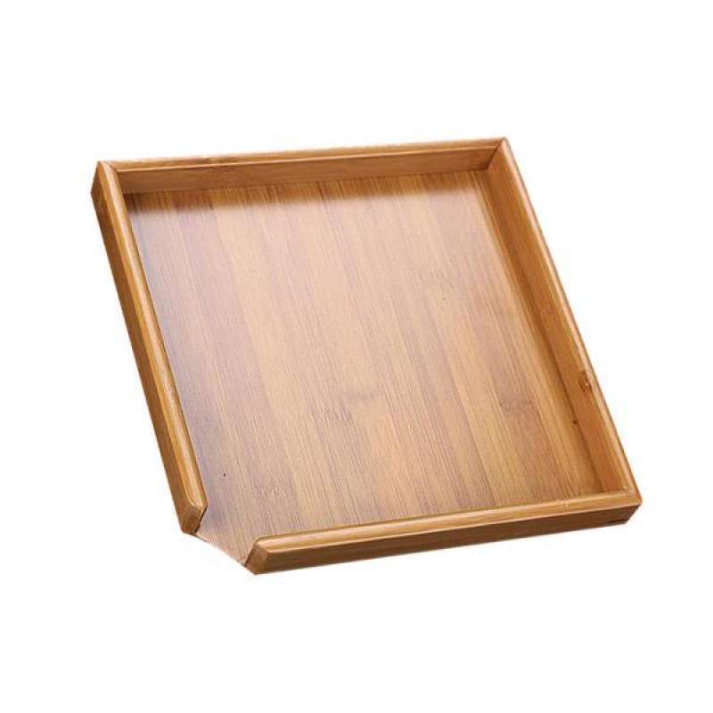 Natural Bamboo Square Serving Tray Food Table Server Loose Tea Container