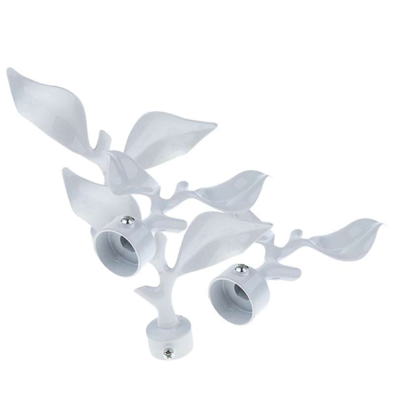 Promo 4pcs Alloy Leaf Design Window Curtain Rod Pole End Head For Pole 28mm White Di Seller Homyl China Blibli