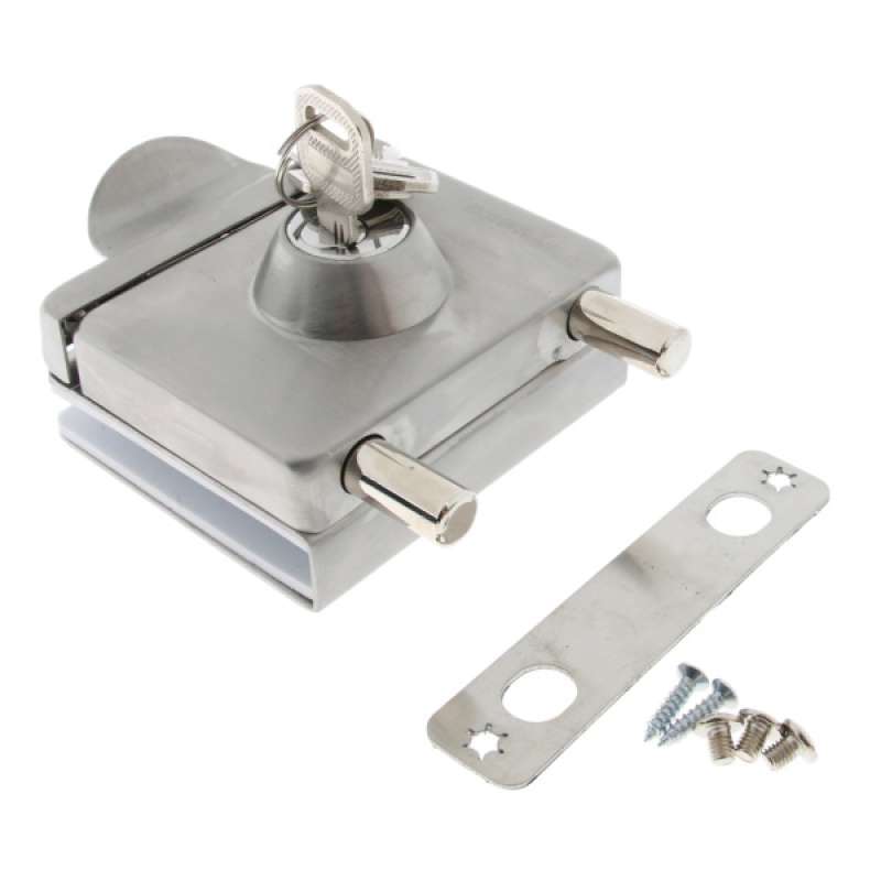 10-12mm Glass Door Lock with Handle Swing Screen Sliding Finish Durable 