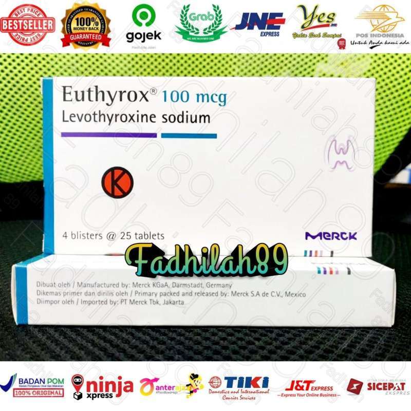 Jual Euthyrox 100 Mcg Levothyroxine Sodium Strip 25 Tablets Original Online Desember 2020 Blibli