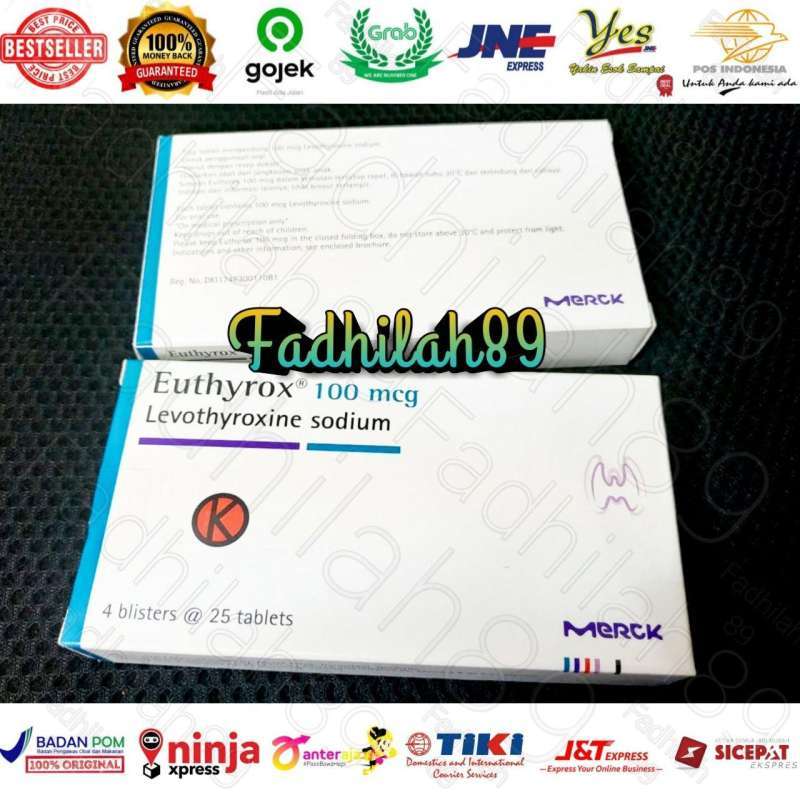 Jual Euthyrox 100 Mcg Levothyroxine Sodium Strip 25 Tablets Original Online Desember 2020 Blibli