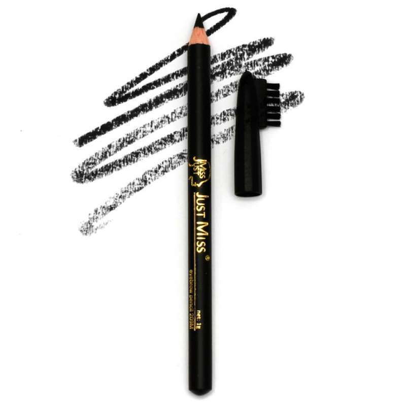 Jual Just Miss 209m Brown Black Light Brown Pensil Alis Plus Kuas Sikat Eyebrow Pencil Online Desember 2020 Blibli