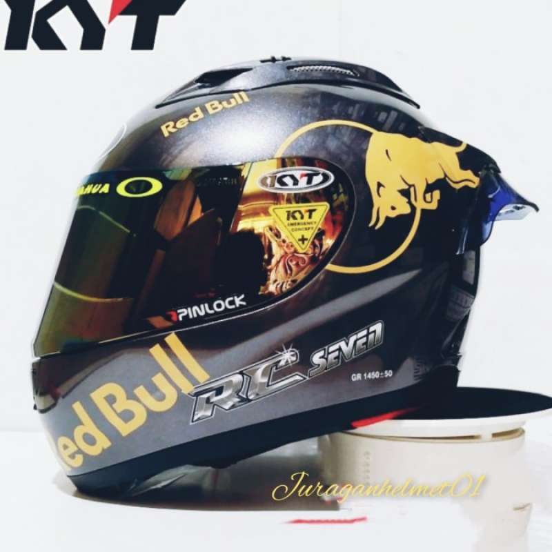 Helm full sale face red bull
