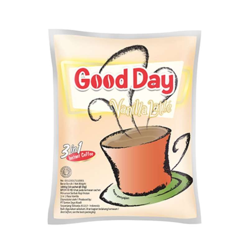 Jual Good Day Vanilla Latte Kopi Instan Renteng 50 Sachet 20 Gram Online Oktober 2020 Blibli Com