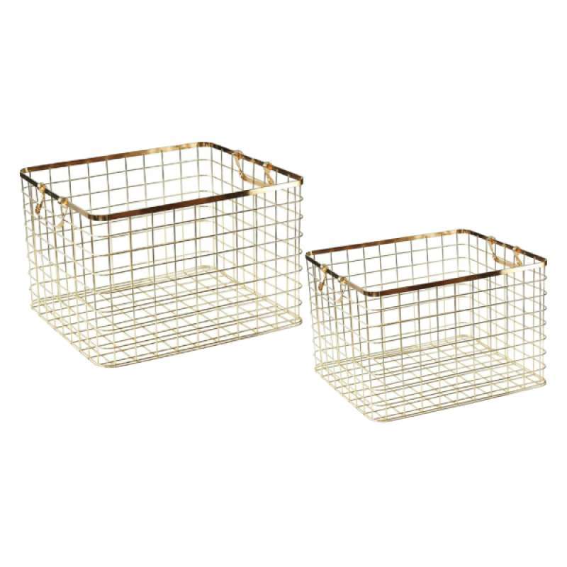 Jual 2xdirty Clothes Basket Laundry Storage Bin With 2 Handles Gold Online November 2020 Blibli Com