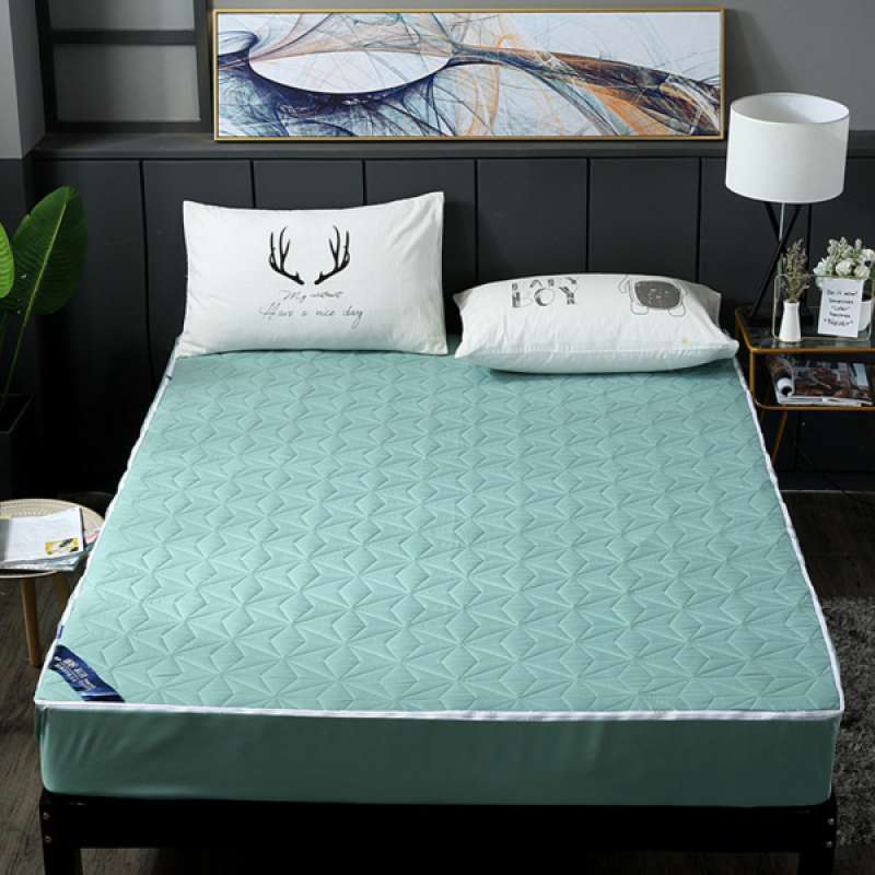 Jual Bedding Quilted Cotton Fitted Sheet Non Skid Soft Waterproof Cover Protector Online November 2020 Blibli Com