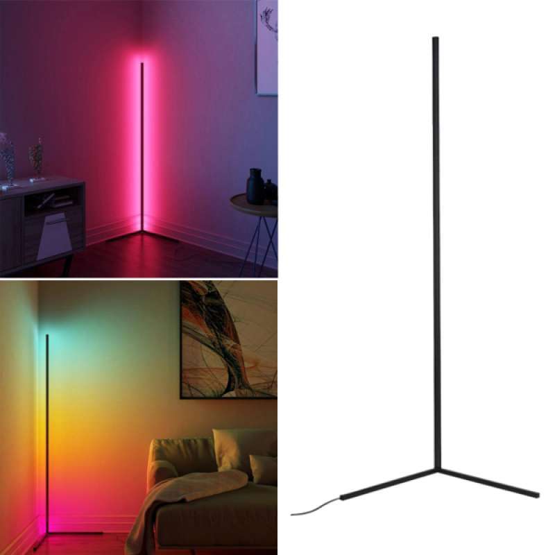 floor lamp modern rgb remote led floor lamps corner standing lamp black