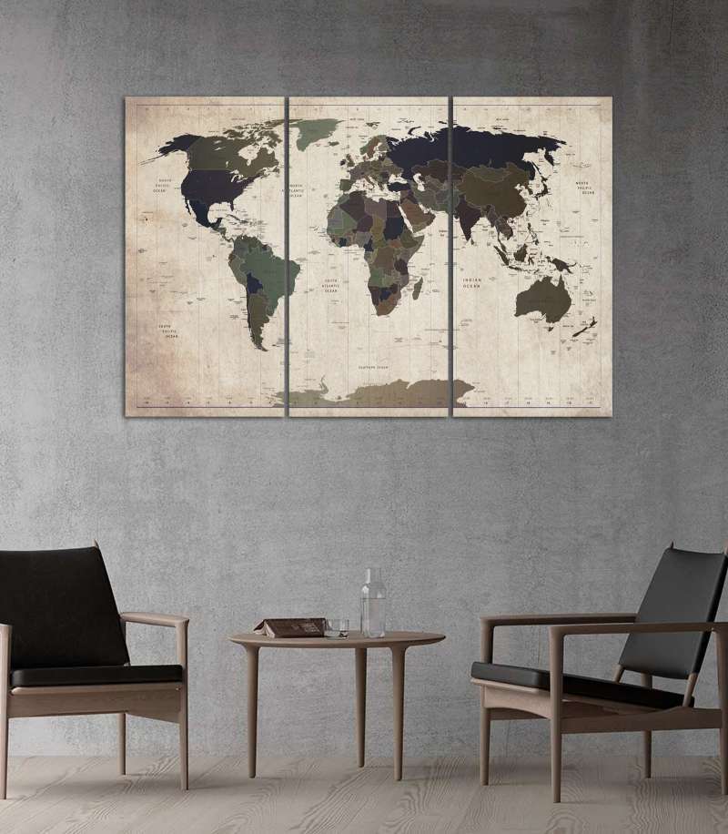 Canvas Art World Map Jual World Map Vintage Art Tho Wall Canvas Di Seller Art Tho Kota Jakarta Barat Dki Jakarta Blibli