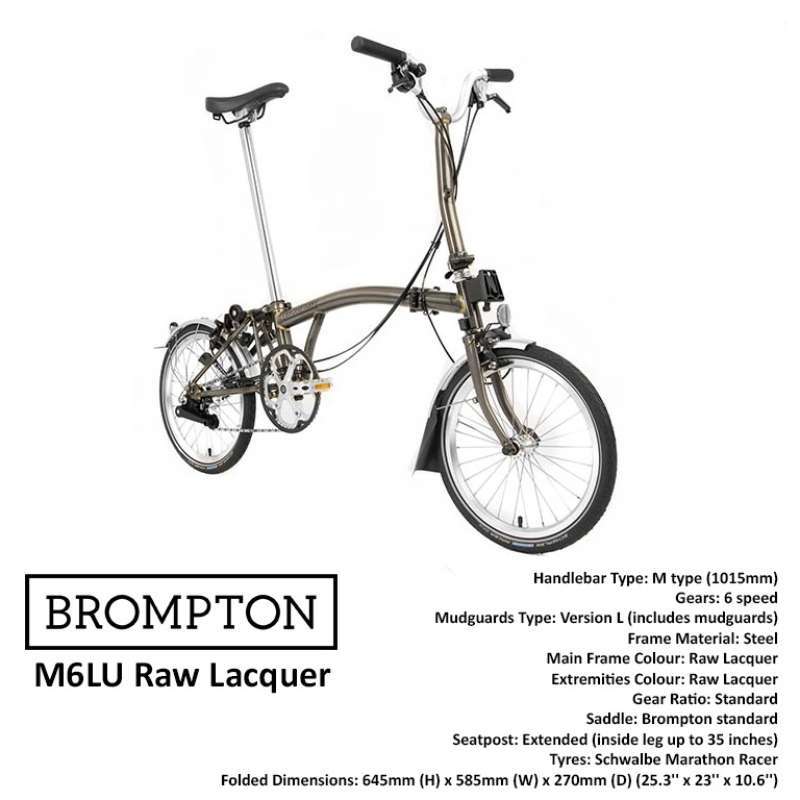 Jual Brompton M6L Raw Lacquer 6 Speed di Seller Dunia Aneka