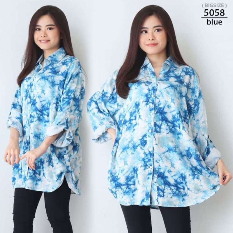 Jual Kemeja Wanita Super Jumbo Motif Kekinian Online Februari 2021 Blibli