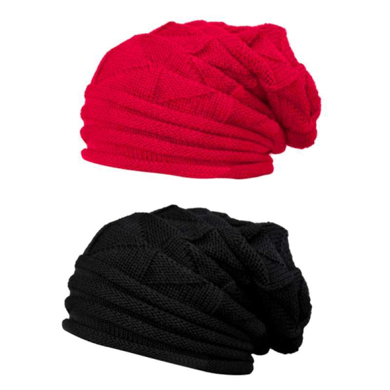 Jual 2x Men Women Wind Knit Woolly 