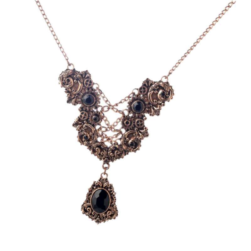 Resin steampunk charm necklace