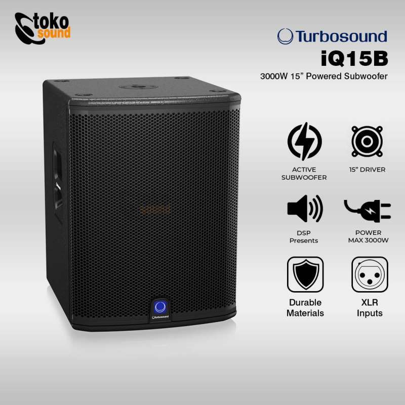 Turbosound Iq15 B Powered Subwoofer Turbosound Speakers