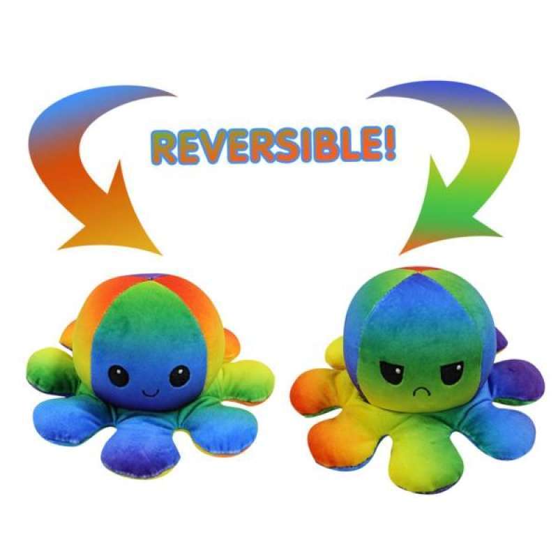double sided octopus soft toy