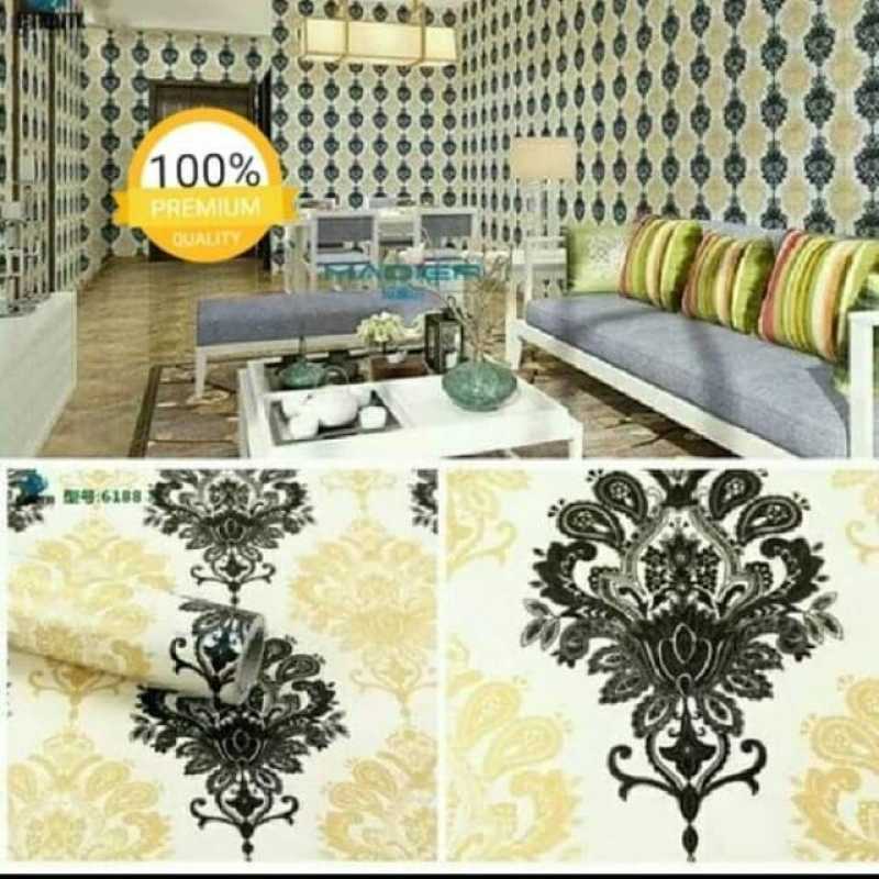 Jual Wallpaper Sticker Dinding Ruang Tamu Wps 155 Batik Gold Hitam Unomart Online Desember 2020 Blibli