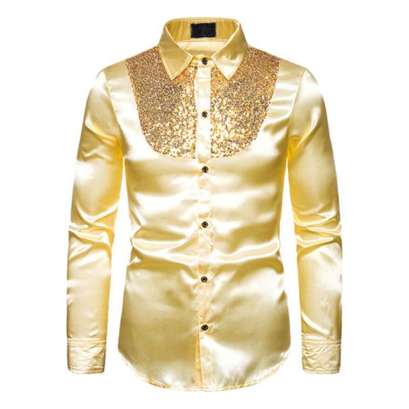 Promo Men Glitter Sequins Host Long 