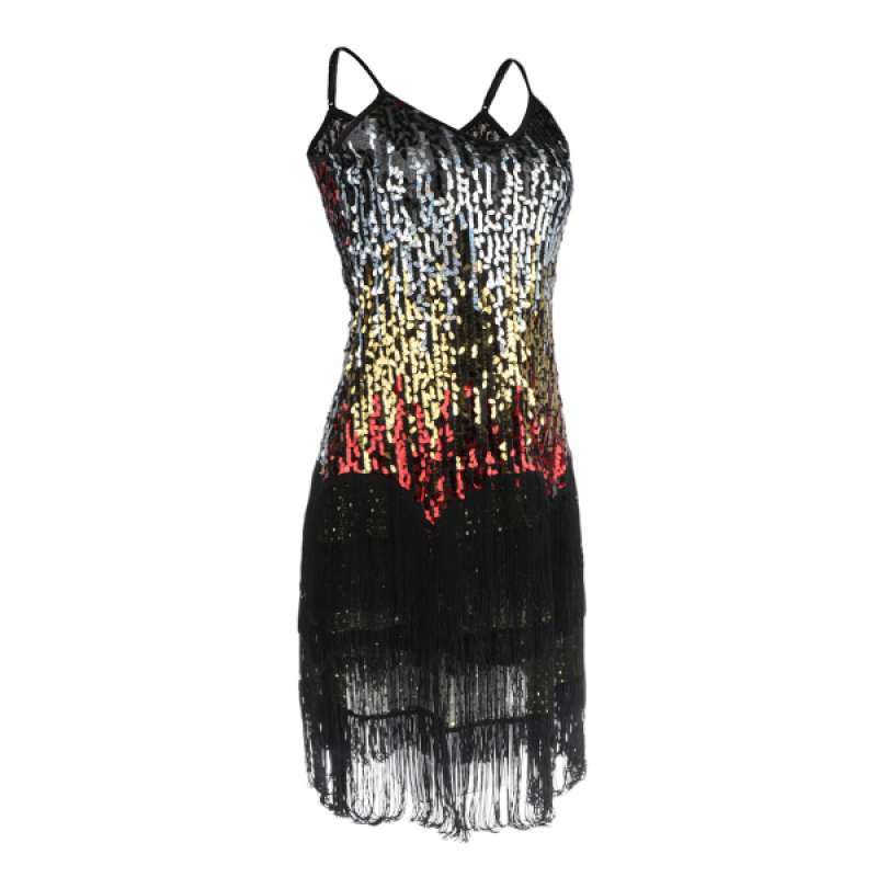 Jual Womens Fringe Latin Dance Dress 