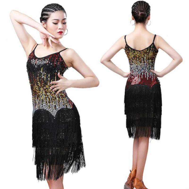 Jual Womens Fringe Latin Dance Dress 