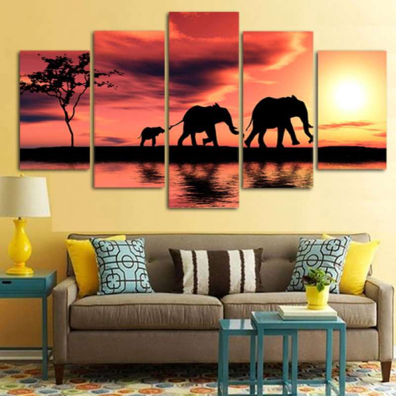 Jual 5 In 1 Modern Abstract Pictures Canvas Prints Paintings For Wall Art Decor Online November 2020 Blibli Com