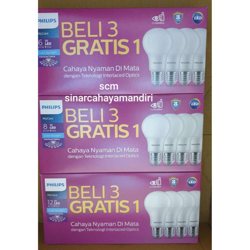 Jual Lampu Led Philips Paket Beli 3 Gratis 1 Isi 4 Bh 6 W 8 W 10 W 12 W Online Desember 2020 Blibli