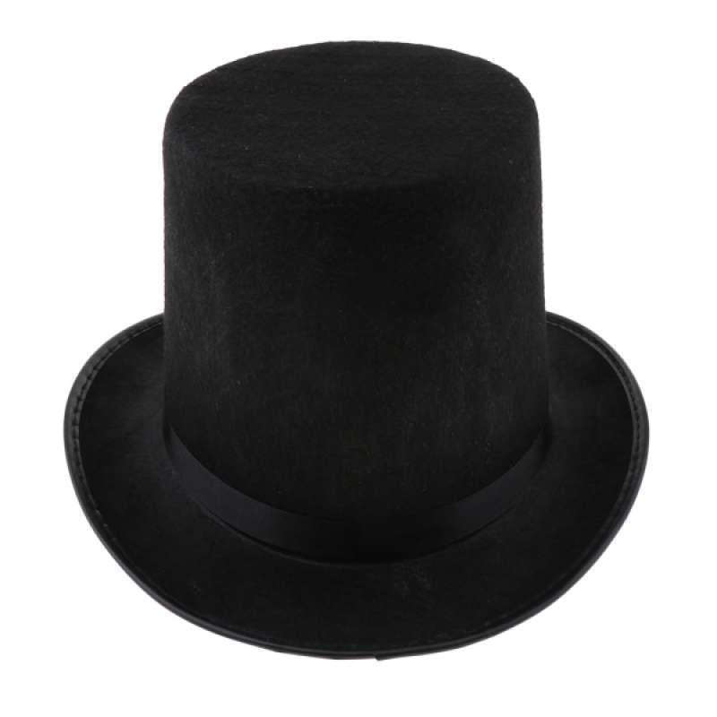 Jual 6.7 Inch Black Tall Top Hat Adult 