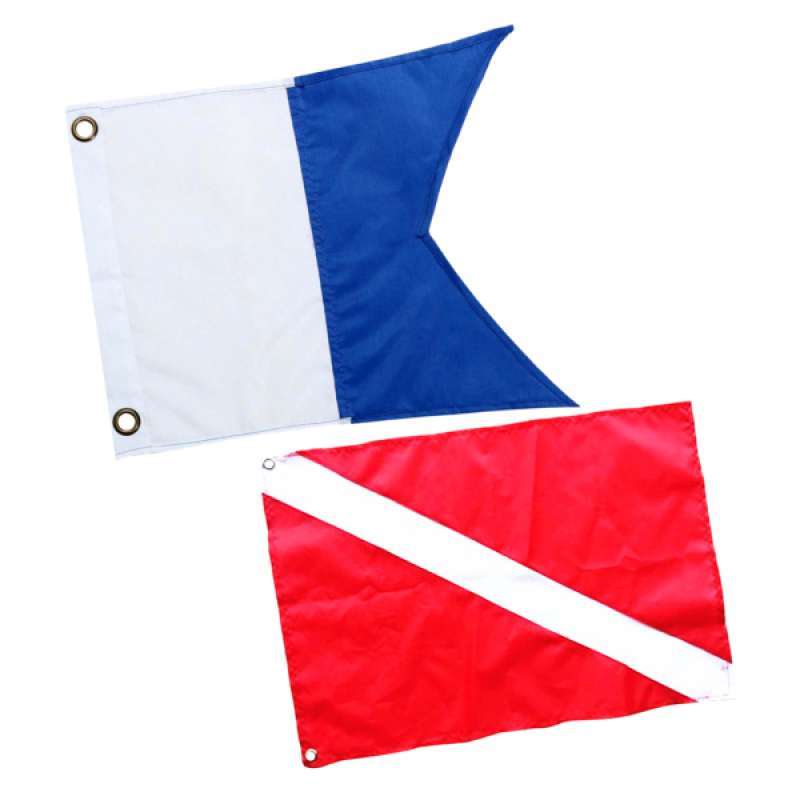 Jual 2x Nylon Diver Down Flag Scuba Dive Flag Marker Banner Red And Blue Online November 2020 Blibli