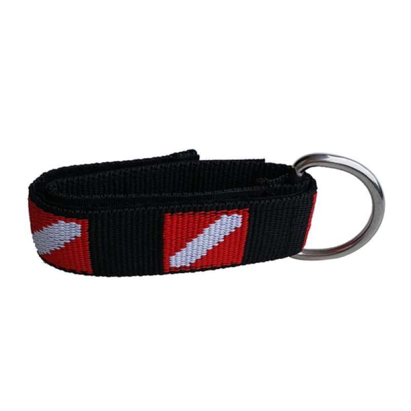 35cm/13.8'' Scuba Diving Wrist Band Strap Webbing with Magic Sticker Black Red 