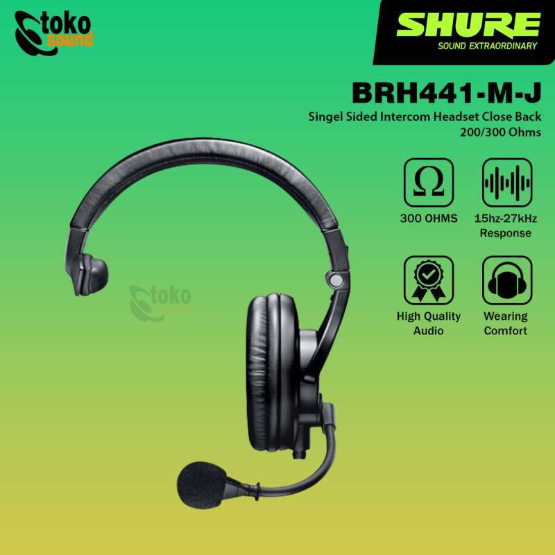 Jual Shure BRH441M BRH 441M Single Sided Intercom Headset di