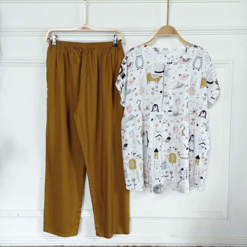 Jual Setelan Baju Tidur Piyama Wanita One Set Pajamas Ruffle Celana Panjang Di Seller Babydoll Iqbal Suruh Kab. Semarang Blibli