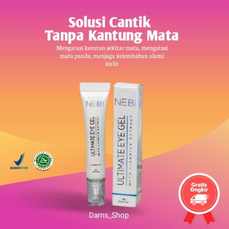 jual dams ultimate eye gel by nebi original obat kantung mata cream mata panda halal bpom murah mei 2021 blibli
