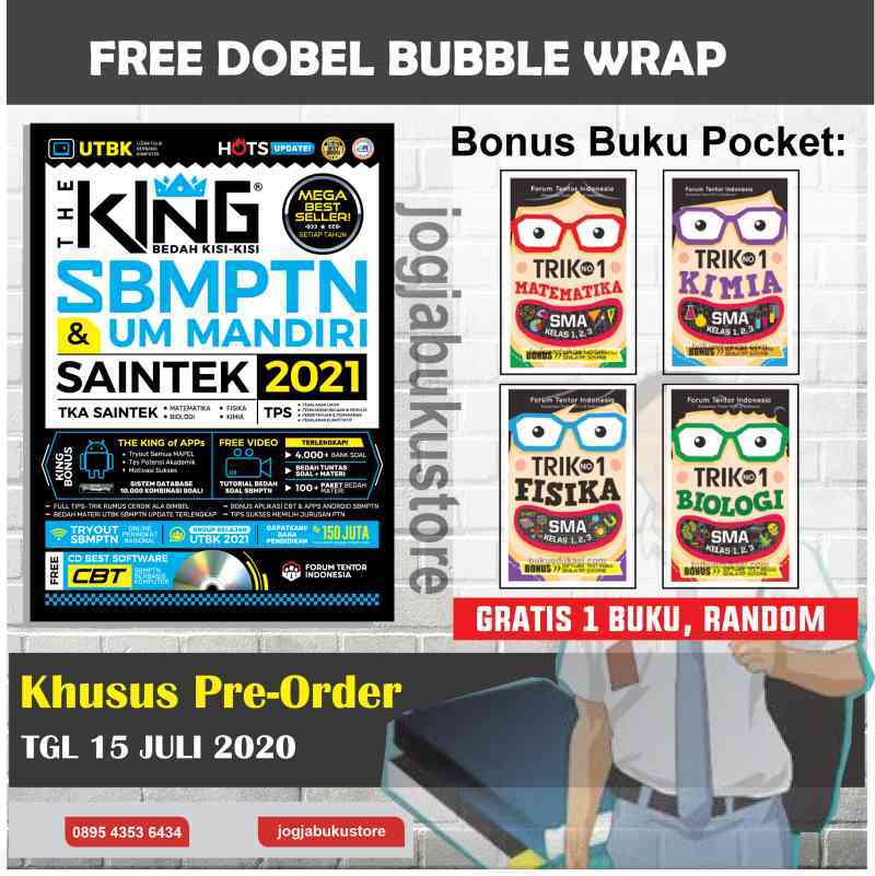 Jual Bonus Buku Saintek The King Bedah Kisi Kisi Sbmptn Dan Um Mandiri Saintek 2021 Terbaru Juni 2021 Blibli
