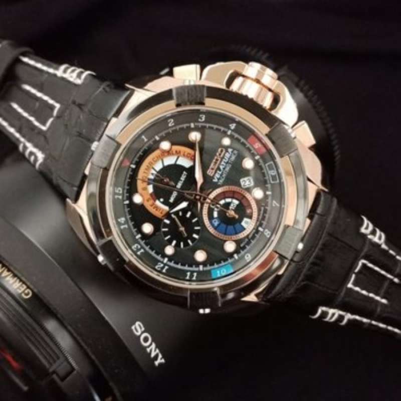 Jual TALI JAM TANGAN SEIKO VELATURA TALI KULIT SEIKO VELATURA