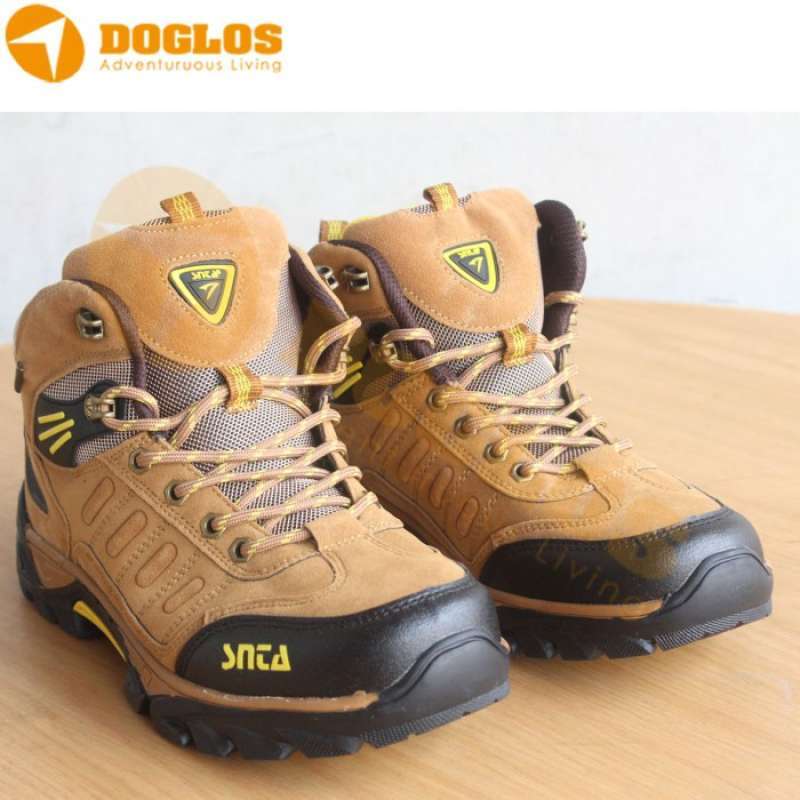 sepatu gunung snta 497 outdoor shoes hiking trekking brown yellow