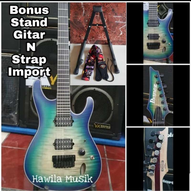 Gitar Elektrik Ibanez Six6fdfm S Ix6 Fdfm Bonus Original Ibanez Six6fdfm Iron Label S Series 6 String Electric Guitar Bonus Original