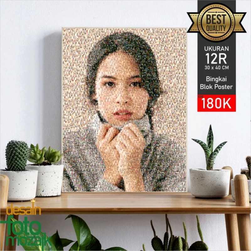 Jual Edit Foto Mozaik dengan Frame Block Poster ukuran 12R dll. -  Multicolor di Seller AJ_store - Karanganyar, Kota Bandung