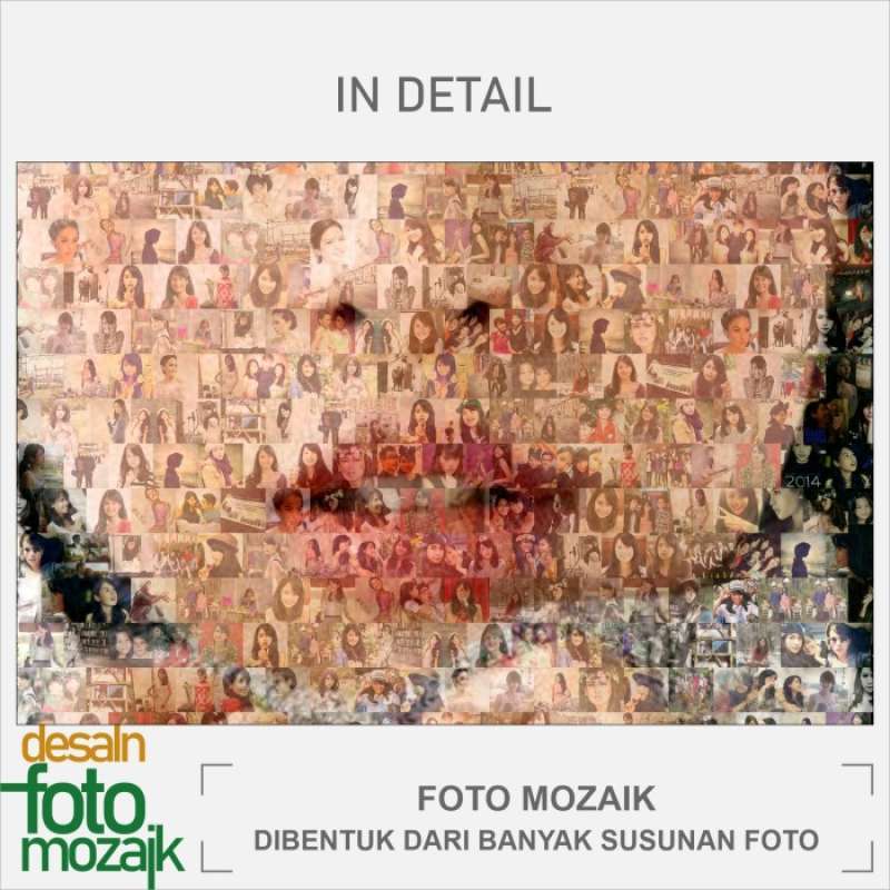 Jual Edit Foto Mozaik dengan Frame Block Poster ukuran 12R dll. -  Multicolor di Seller AJ_store - Karanganyar, Kota Bandung