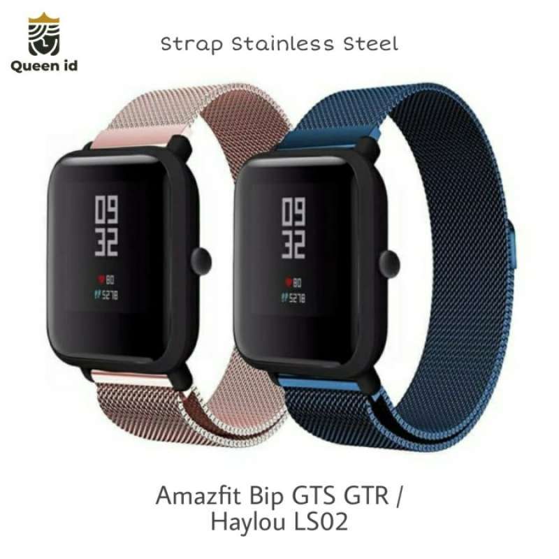 Jual Strap Stainless Steel Milanese - Amazfit GTS GTR - Haylou LS02 20mm di  Seller QUEEN id Official Store - Kab. Tangerang, Banten | Blibli