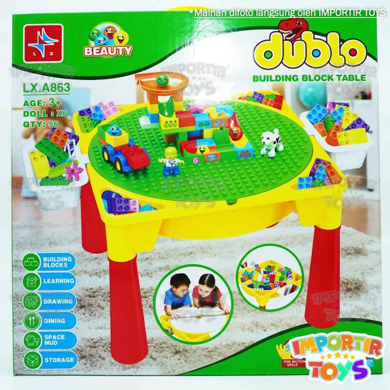 meja mainan block learning table jumbo lego lengkap dengan bola dan mobil terbaru agustus 2021 harga murah kualitas terjamin blibli