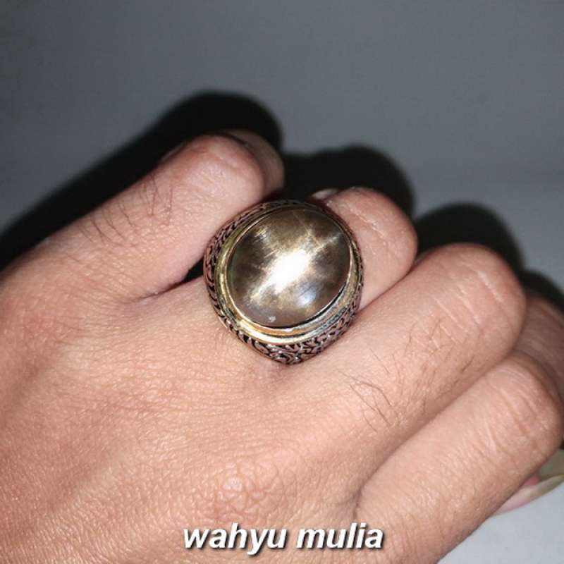 Promo Cincin Batu Akik biduri surya Pasir Emas Sunstone Star ...