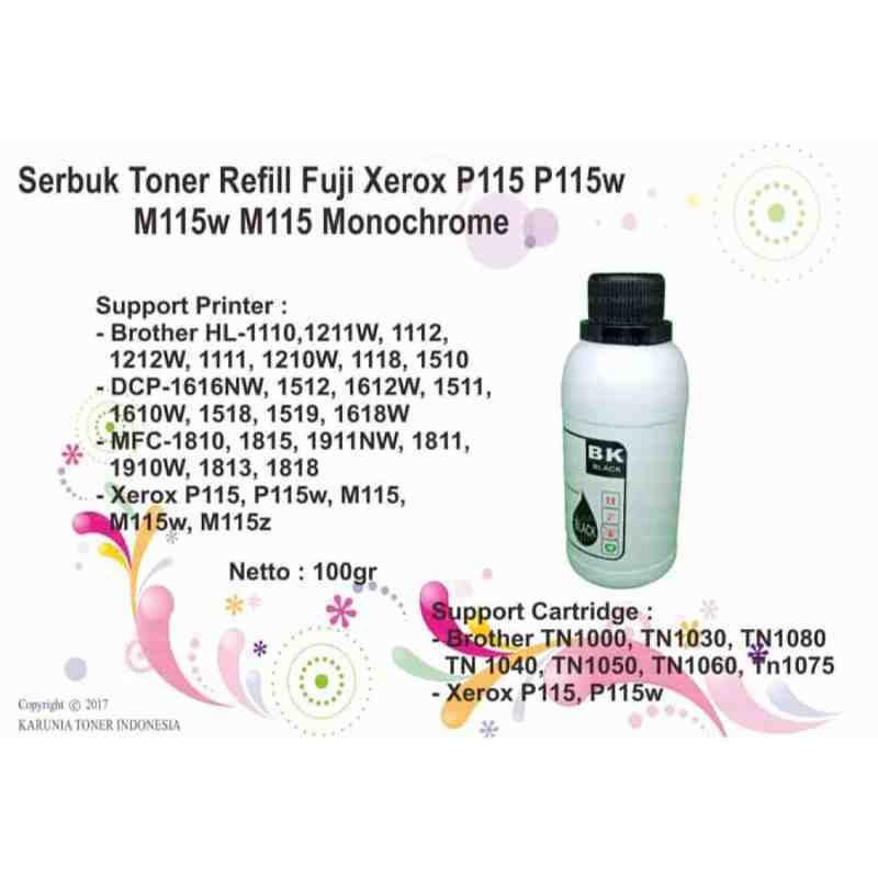 Jual Serbuk Toner Refill Fuji Xerox P115 P115w M115w M115