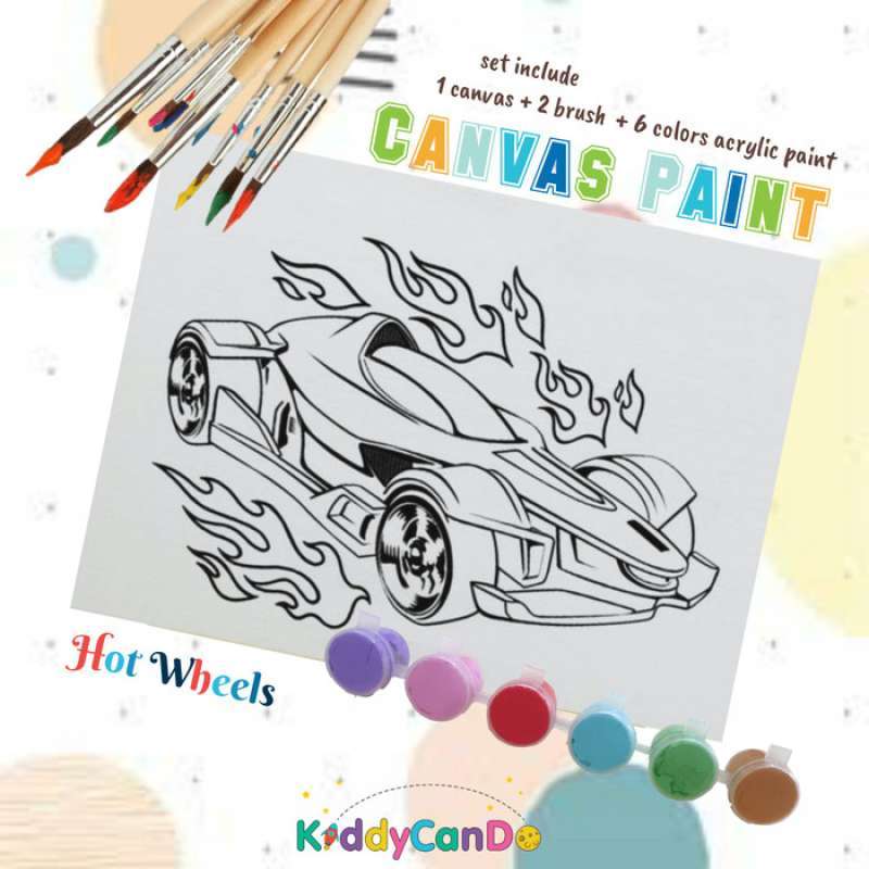 Kiddy Can Do Melukis Canvas Boys Hot Wheels Terbaru Agustus 2021 Harga Murah Kualitas Terjamin Blibli