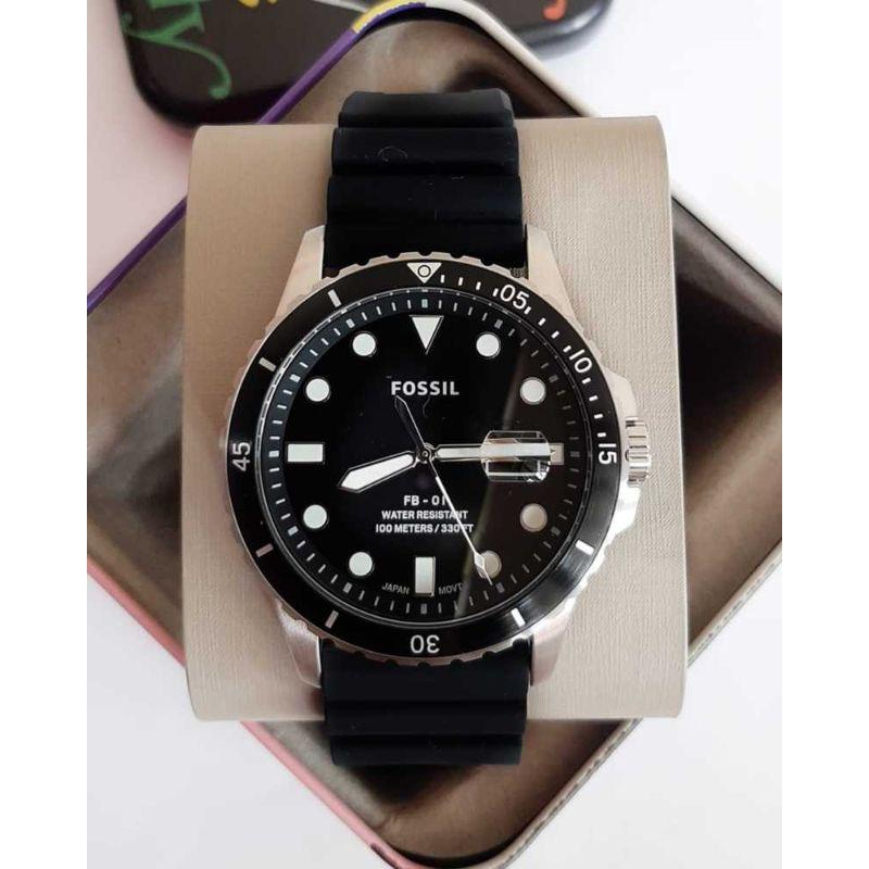 Promo Fossil Three-Hand Date Black 