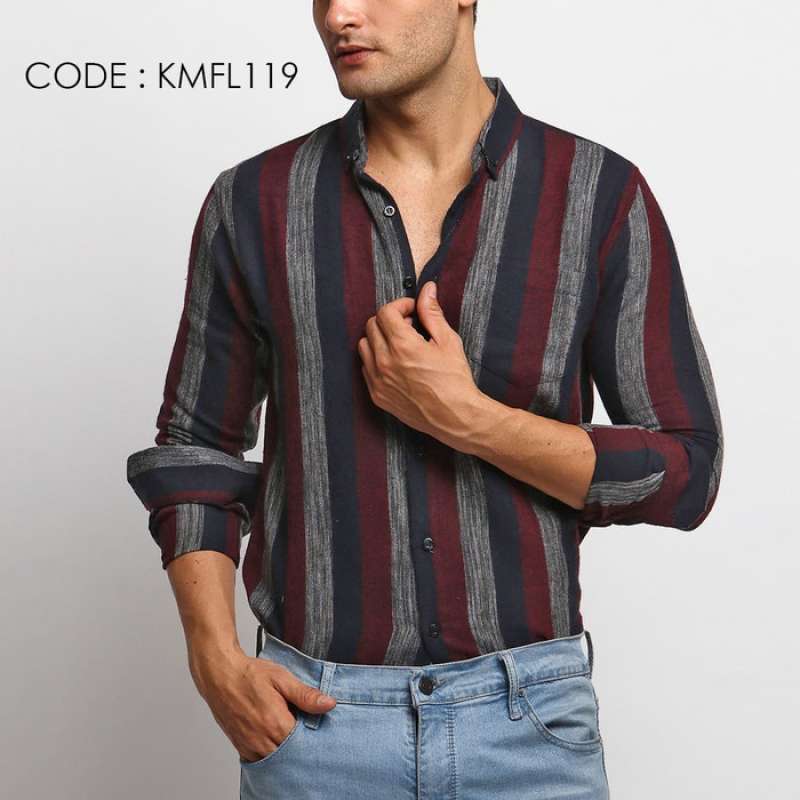 Jual Vengoz Kemeja Flanel Pria Lengan Panjang Slim Fit Original Flannel Online Februari 2021 Blibli